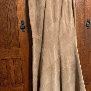 CAMI genuine leather suede maxi skirt